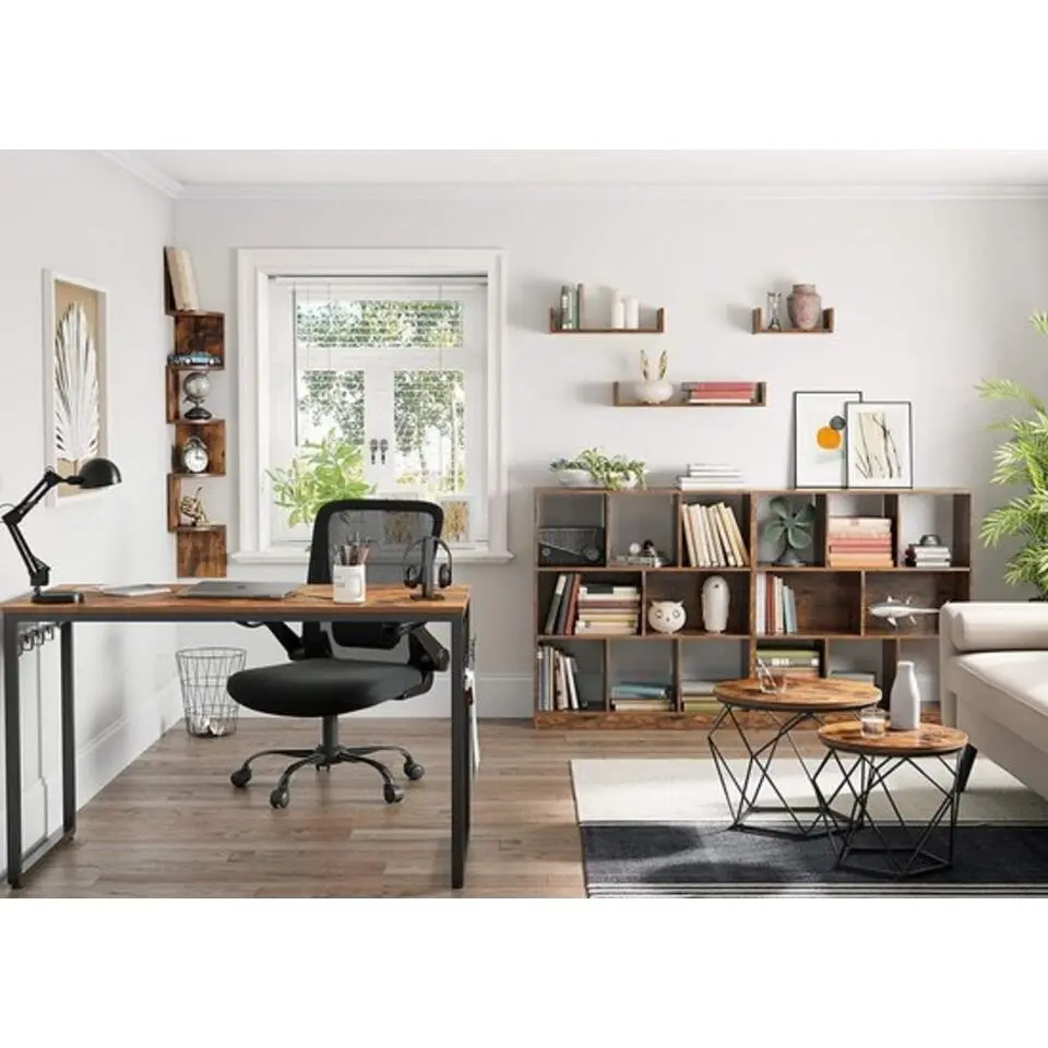 Parya home salontafel set van 2 salontafels bruin-zwart