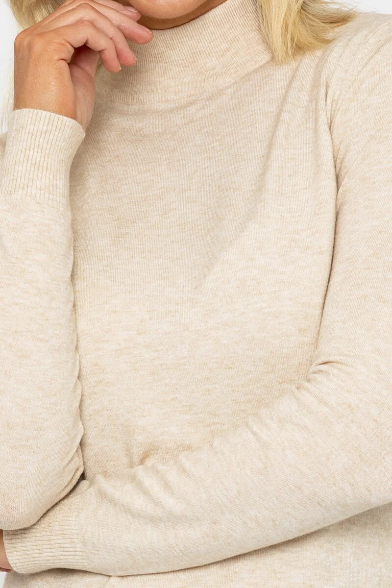 Turtleneck Knit in Beige