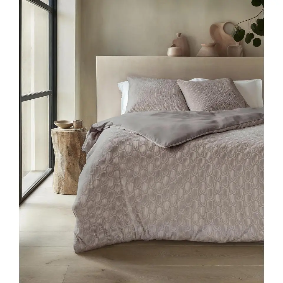 Dekbedovertrek Japandi 240x220 �?Flanel Fleece �?Zacht & Warm �?Taupe