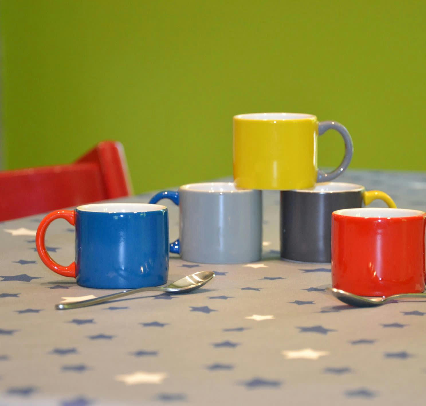 ETOILES - Nappe enduite rectangle 160 x 300 cm bleue