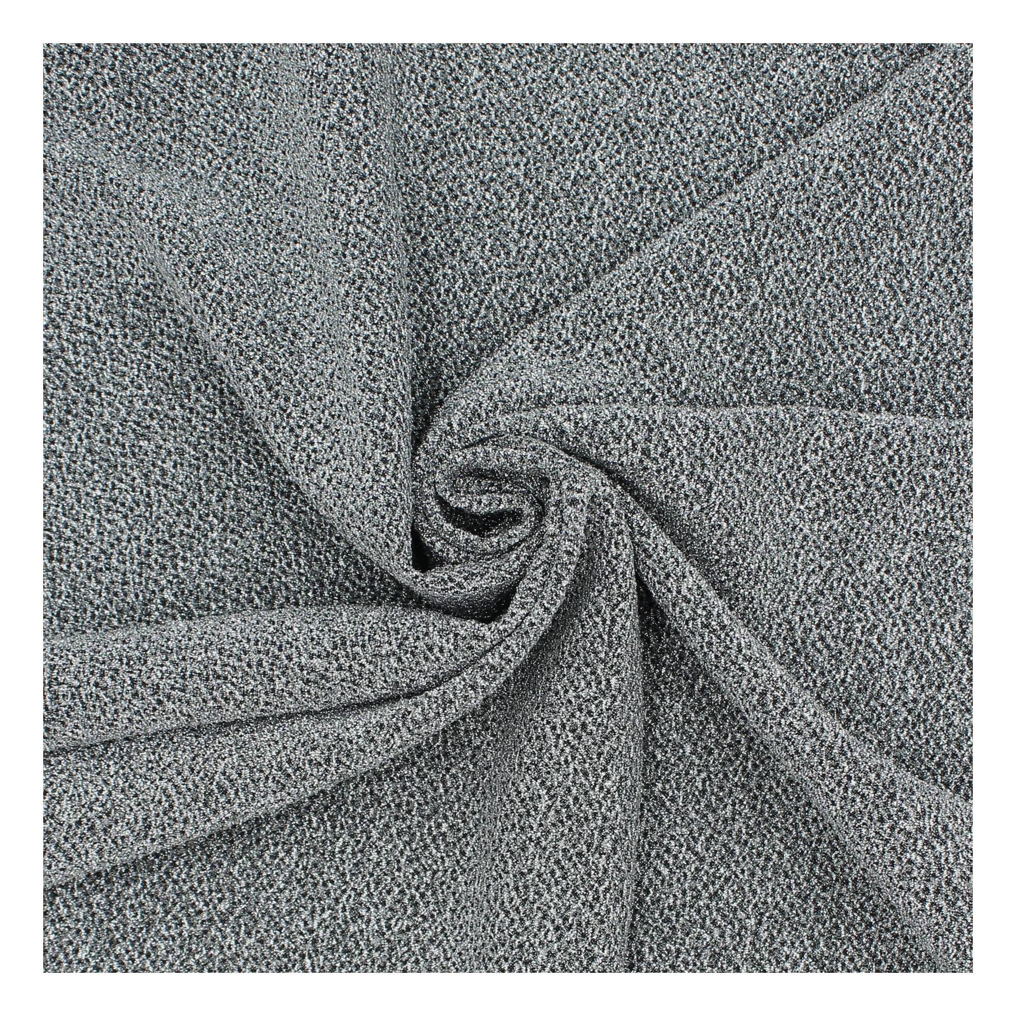 Silver Metallic Jersey Fabric by the Metre