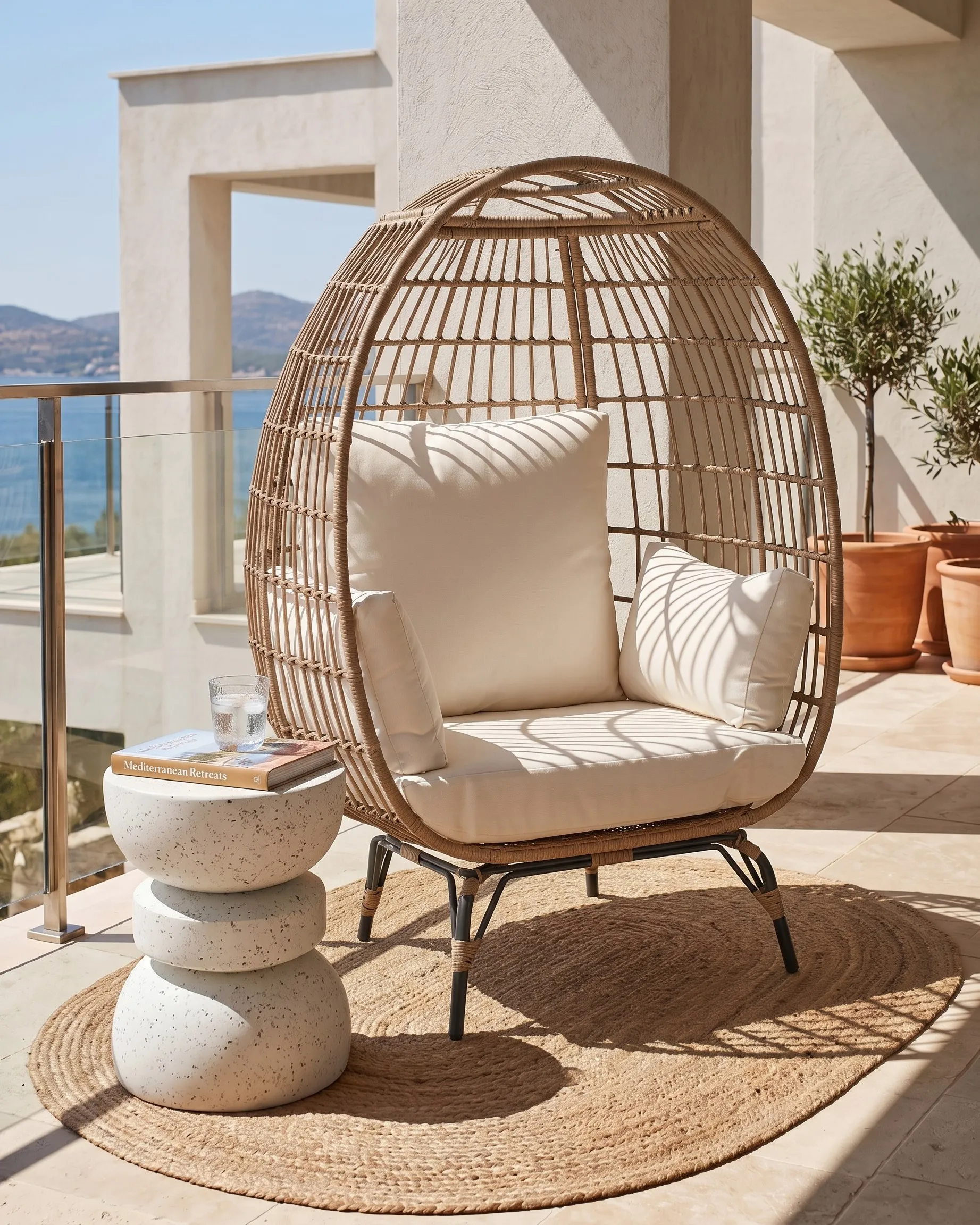 Garden Chair VEROLI PE Rattan Beige