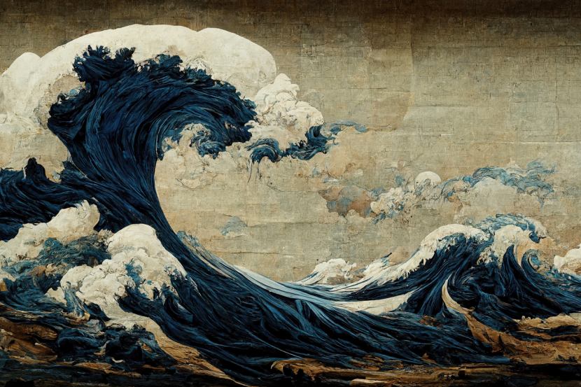 Fototapeta Ścienna FALE Styl Vintage Ocean 90x60cm