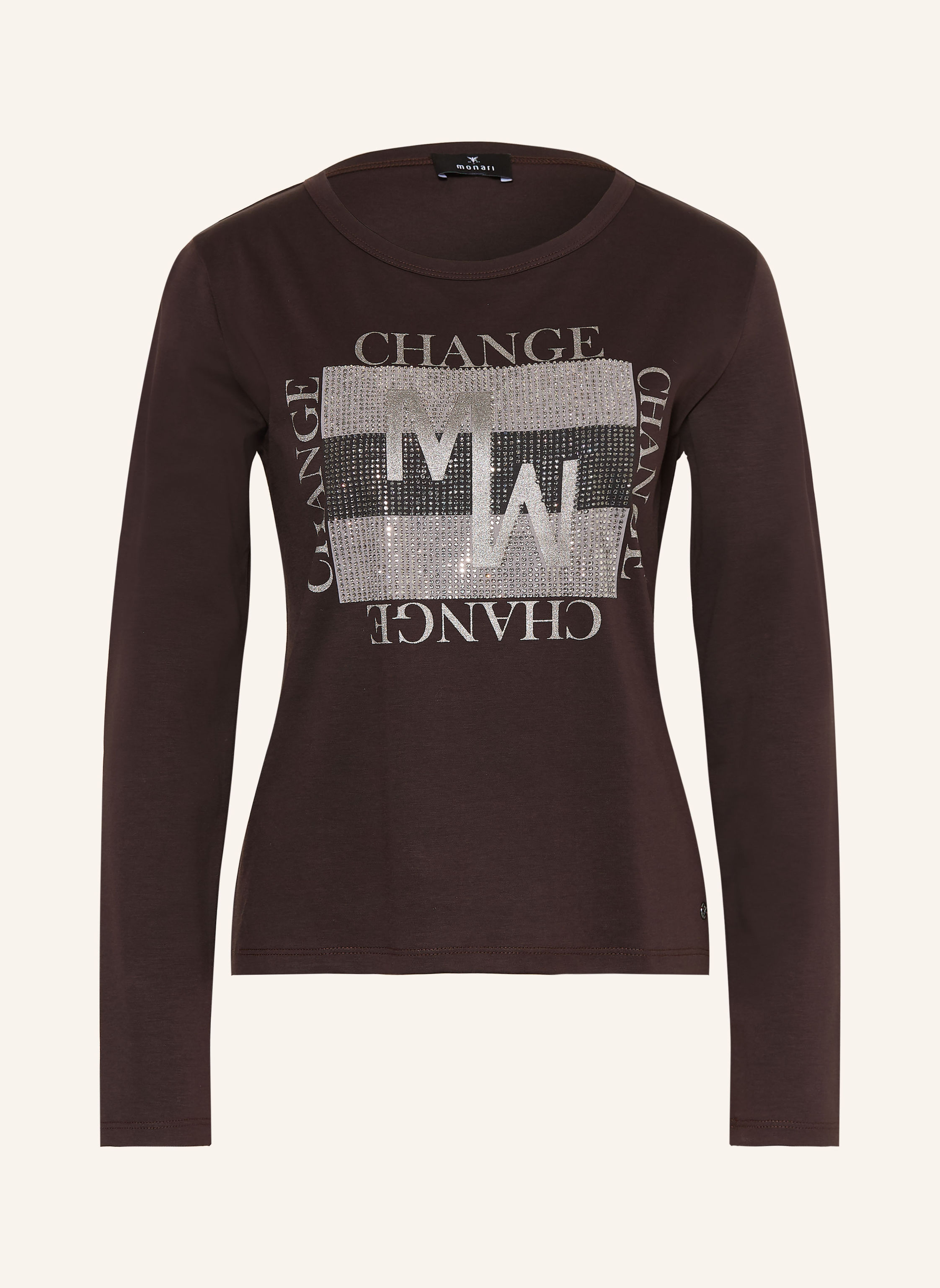 monari Longsleeve mit Schmucksteinen
