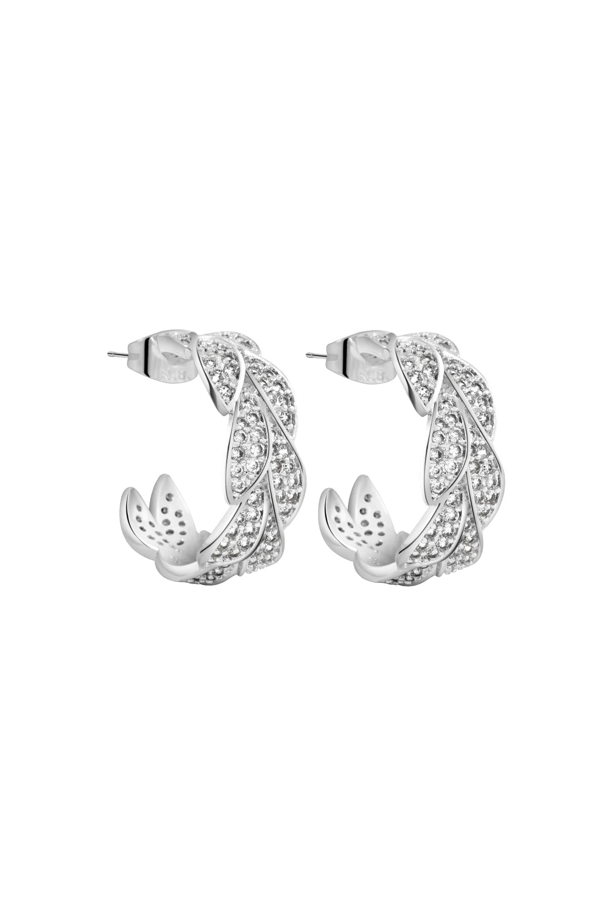 Silver Plated Demi Hoop Earrings