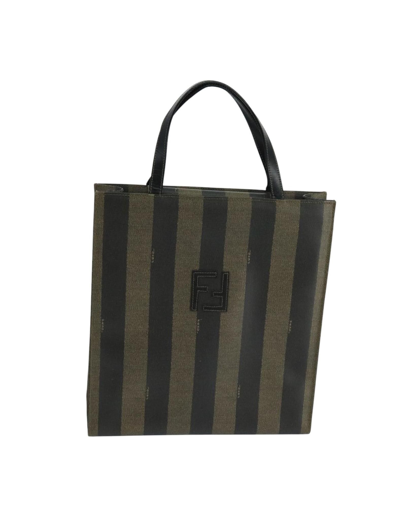 Fendi Preloved Zucca Tote Vertical Style Wo - Brown Handbags