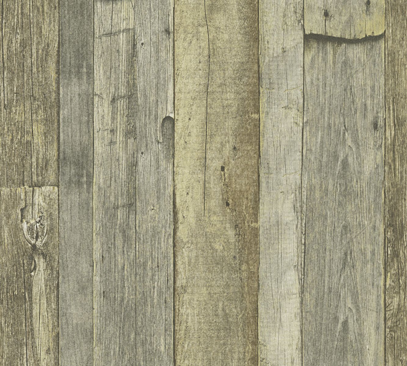 A.S. Création behang houtlook bruin, geel en crème - 53 cm x 10.05 m - AS-959313