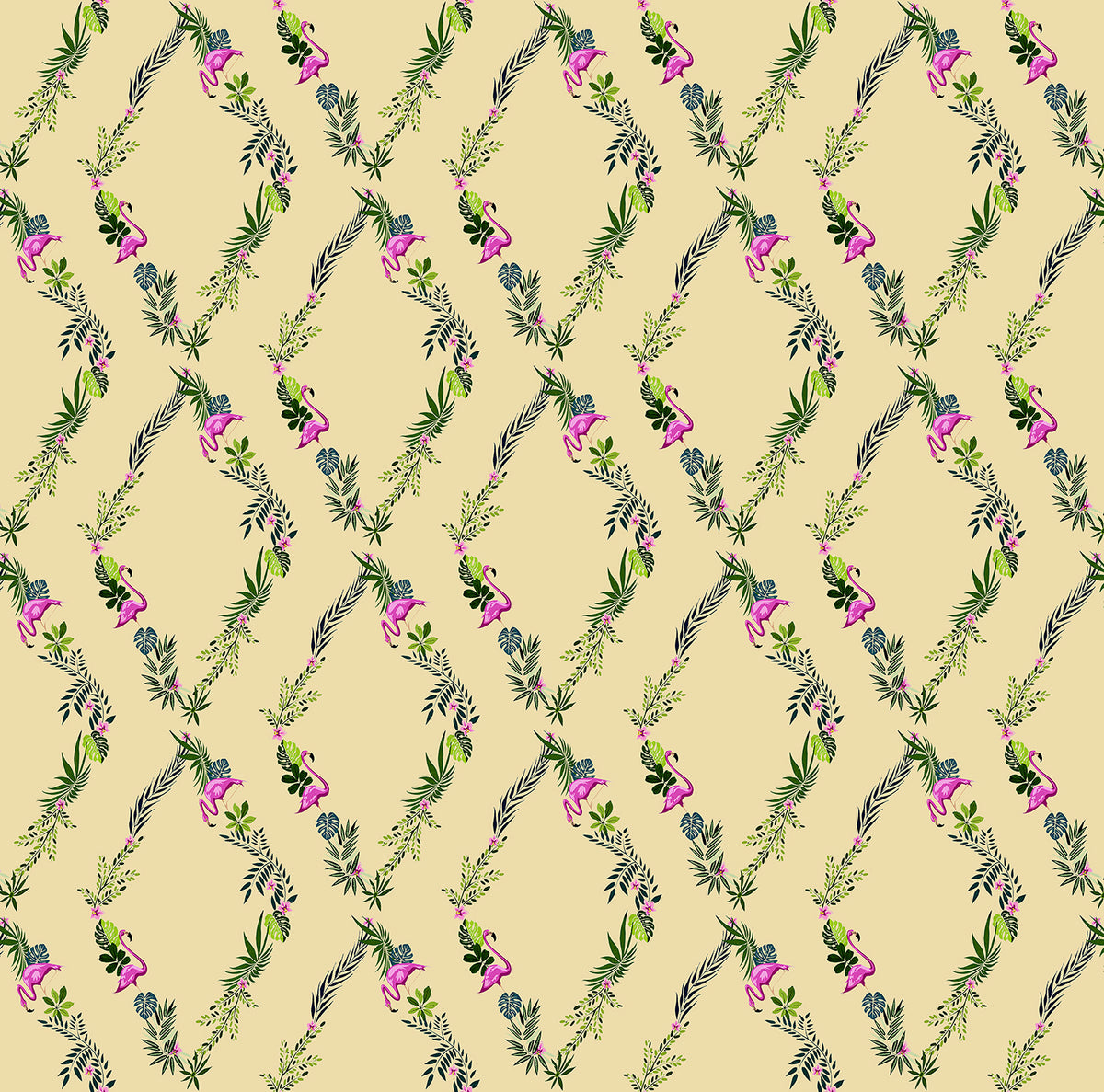 Walls4You behang tropische planten geel en groen - 53 cm x 10 m - 640108