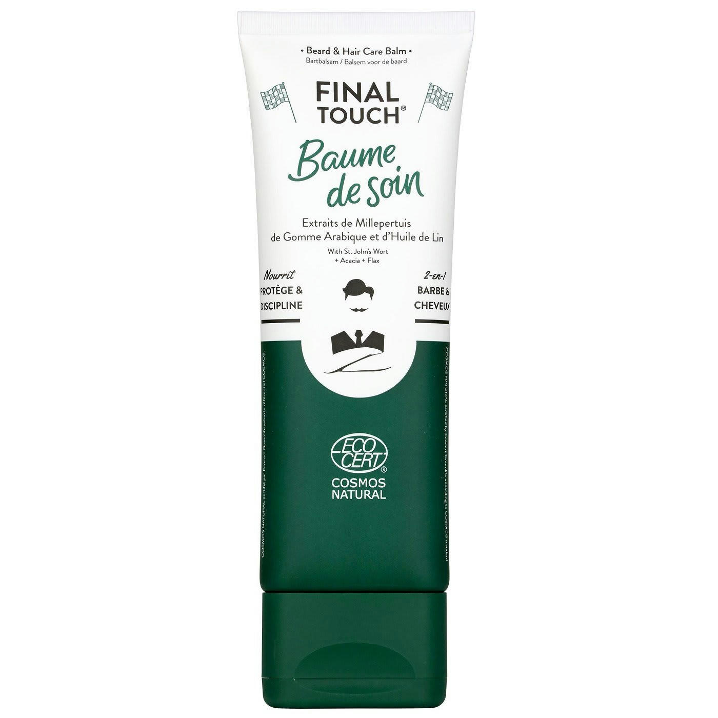 - FINAL TOUCH - Baume de Soin Barbe & Cheveux Naturel pour Hommes 75mL
