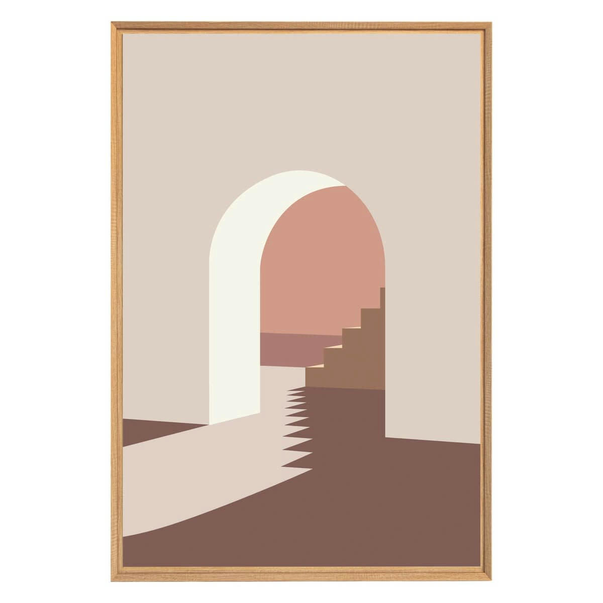 ARCHITECTURE - Tableau mural encadré escaliers 65x97 cm