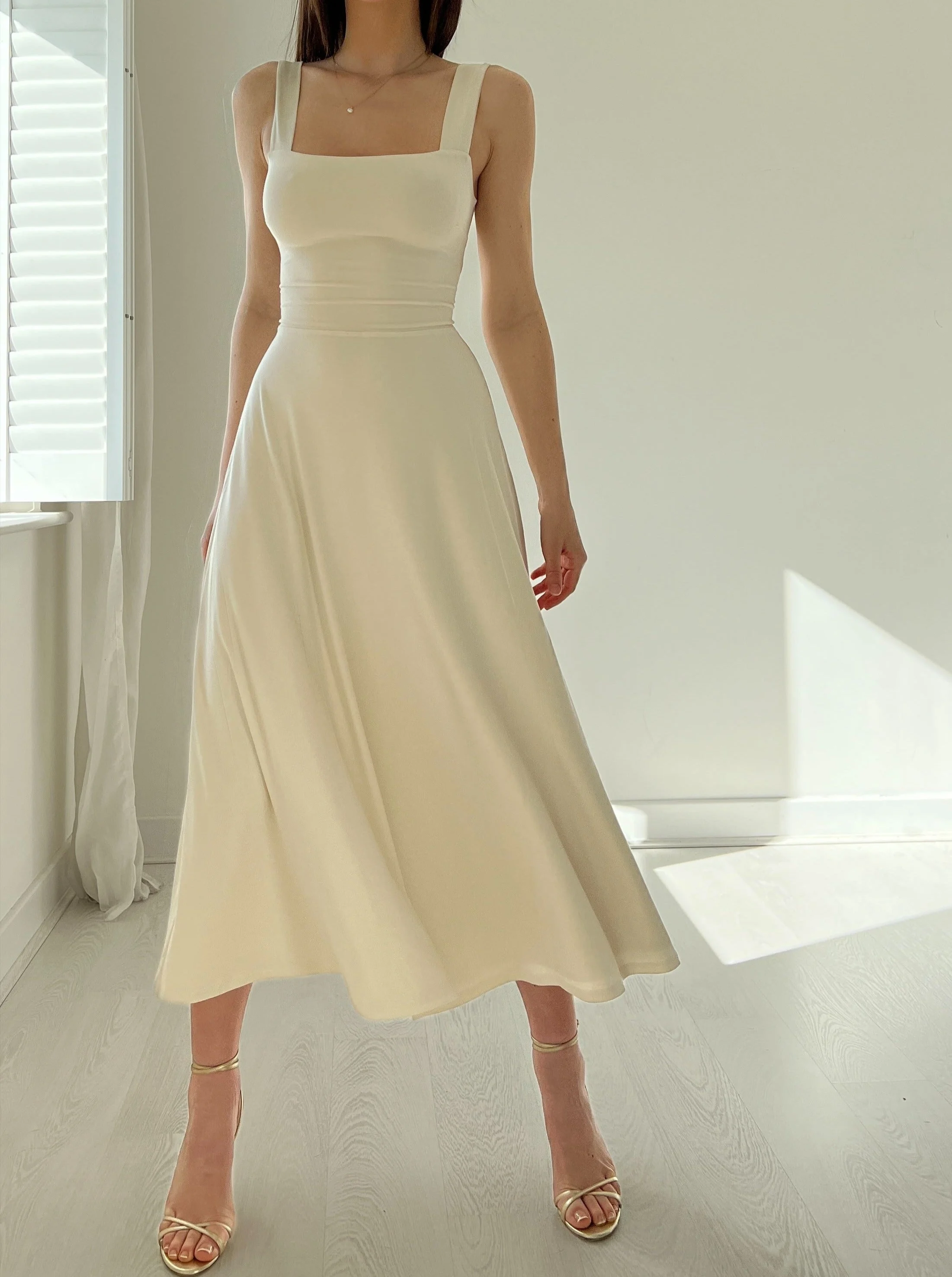 🔥NEW WOMEN'S THICK STRAPS MIDI DRESS 👗(BUY 2 FREE SHIPPING)