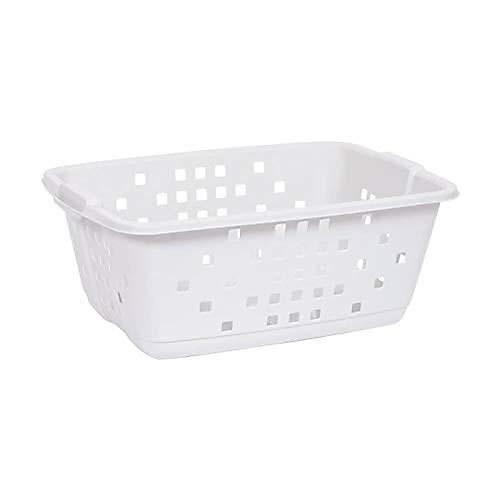 EDA PLASTIQUE Panier à linge Prima 45 L - Blanc cérusé - 62 x 44,4 x 24,8 cm