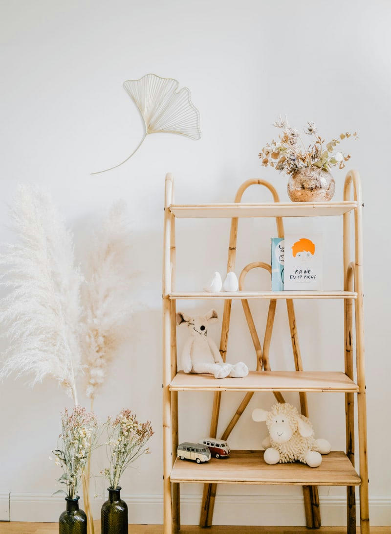 JUNE - Bibliothèque en rotin Naturel