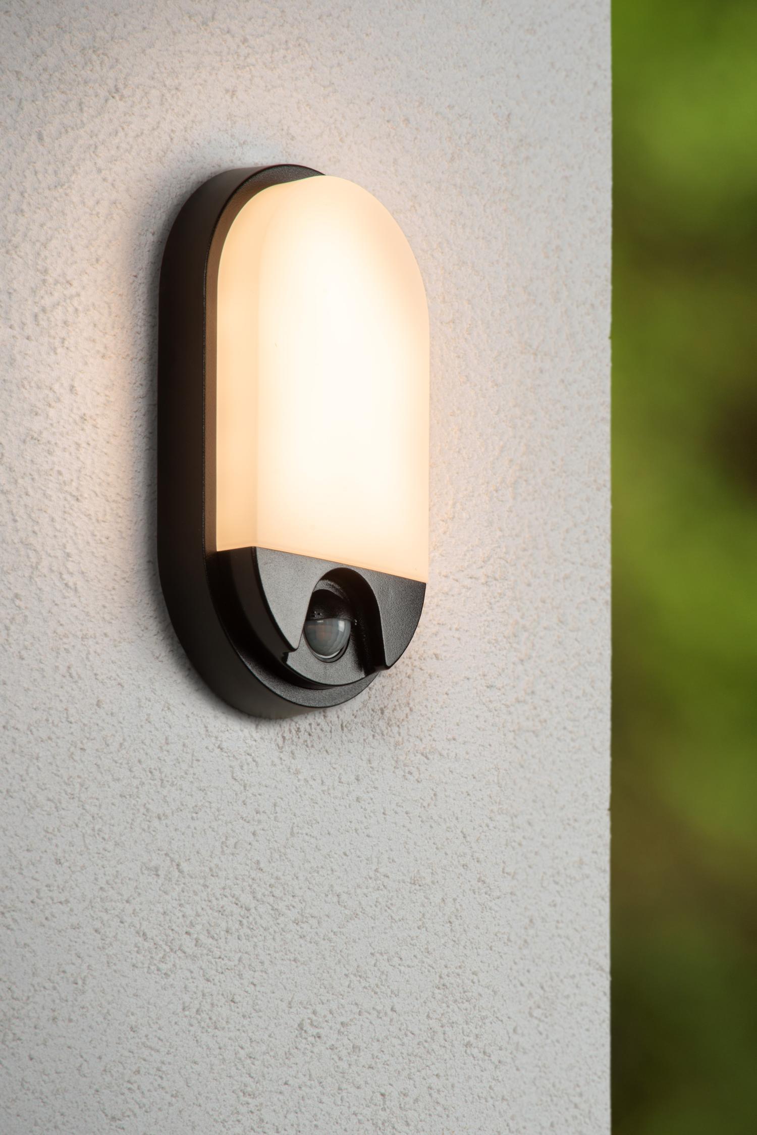 Lucide HUPS IR Wandlamp - Zwart