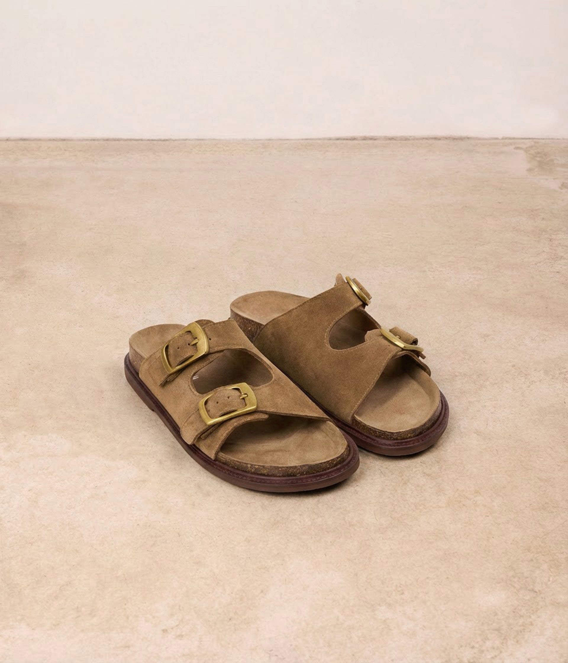 Mules velours camel Jademo
