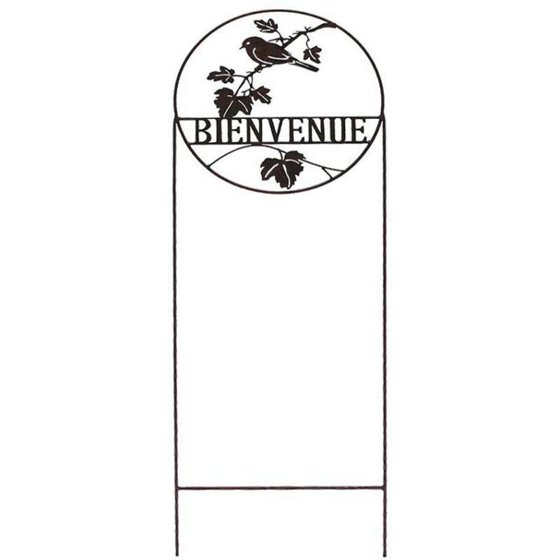 - Treillage en fer rond bienvenue 35 x 112 cm