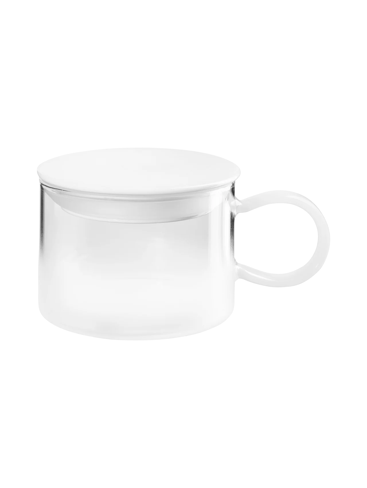 tasse, frosted mit weißem henkel