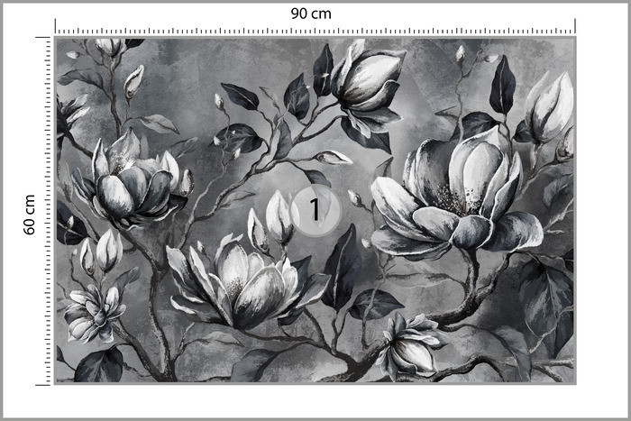 Fototapeta Kwiaty Na Betonie 90x60cm