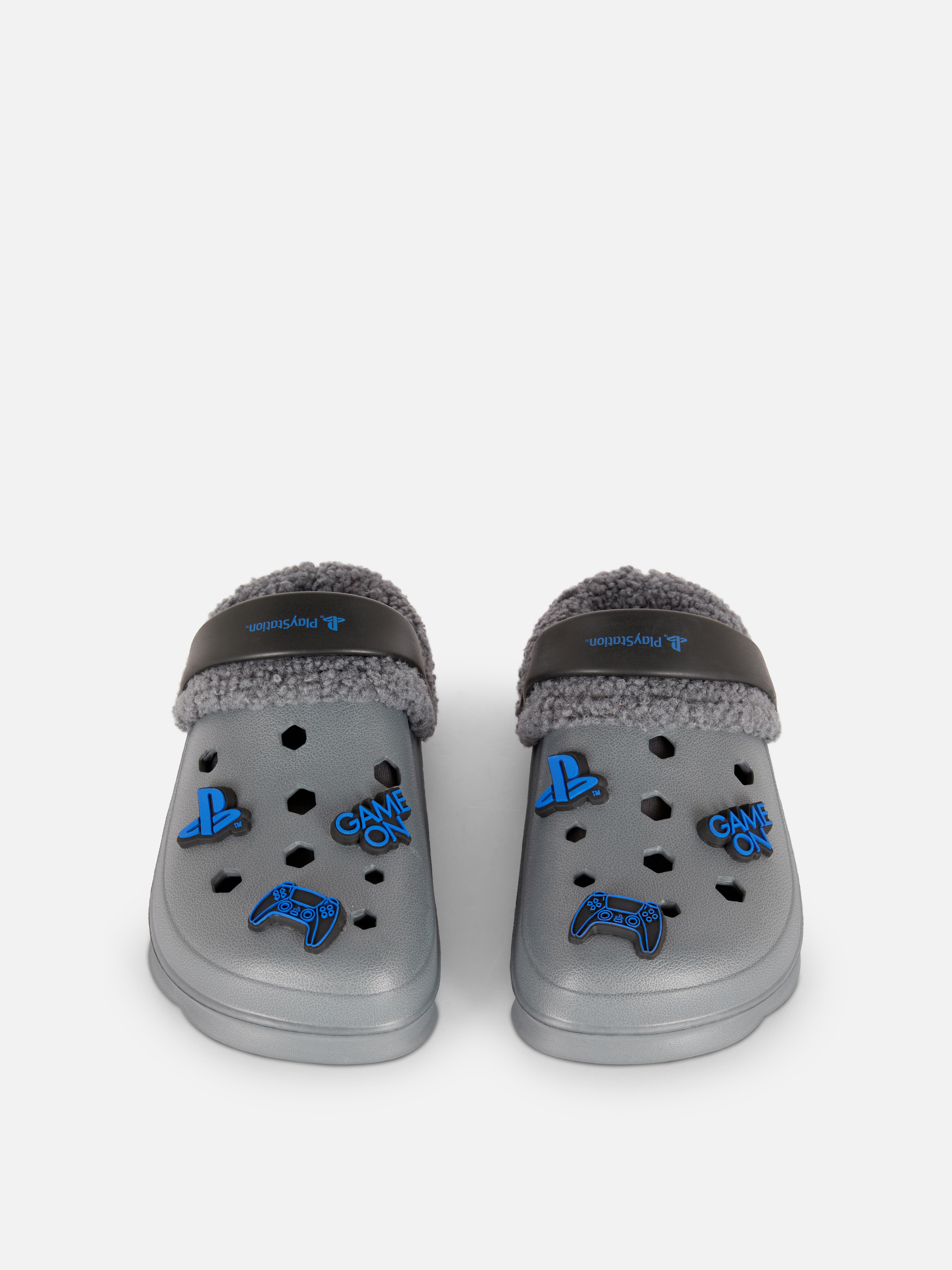PlayStation Faux Fur Clog Slippers
