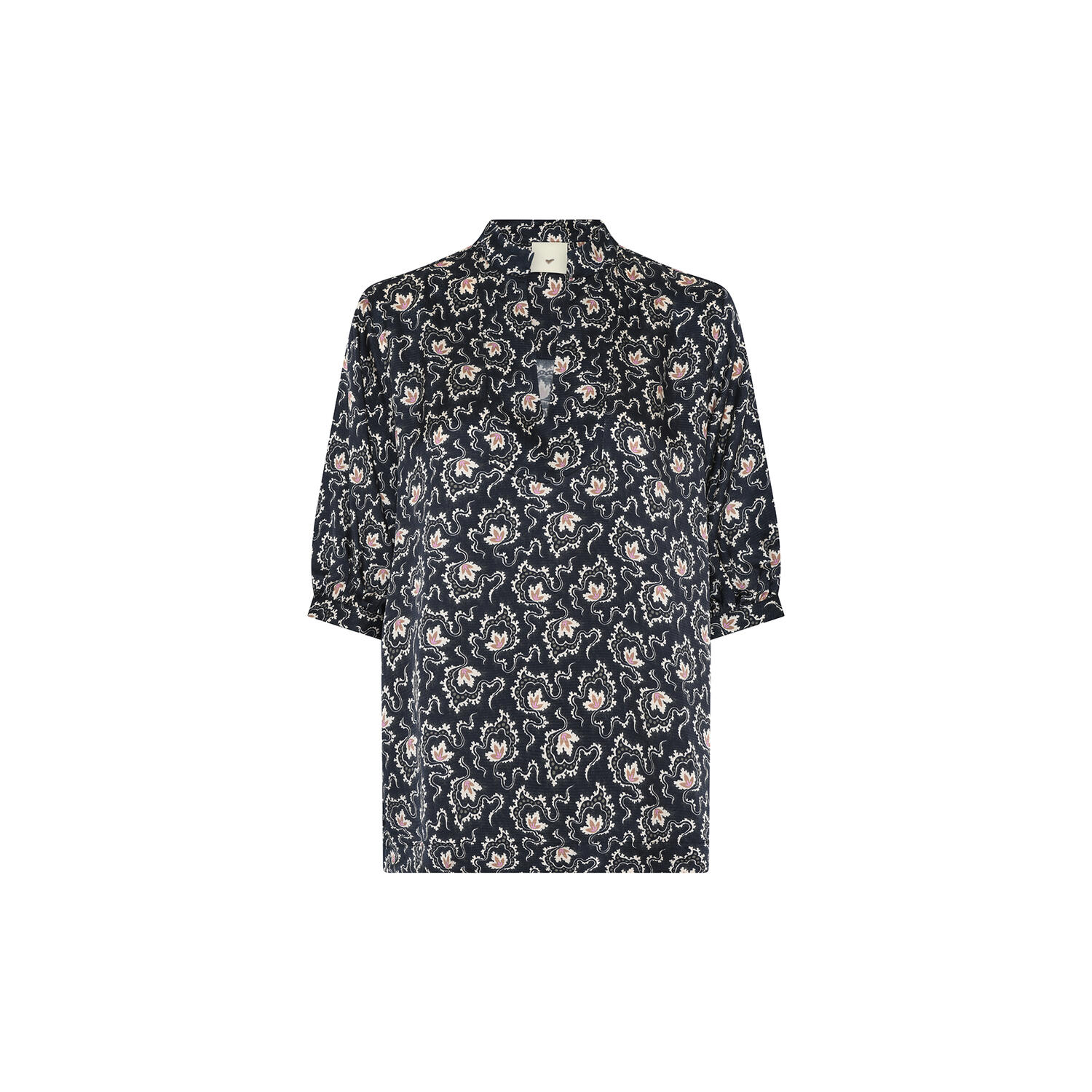 HMTurin top, navy dekor