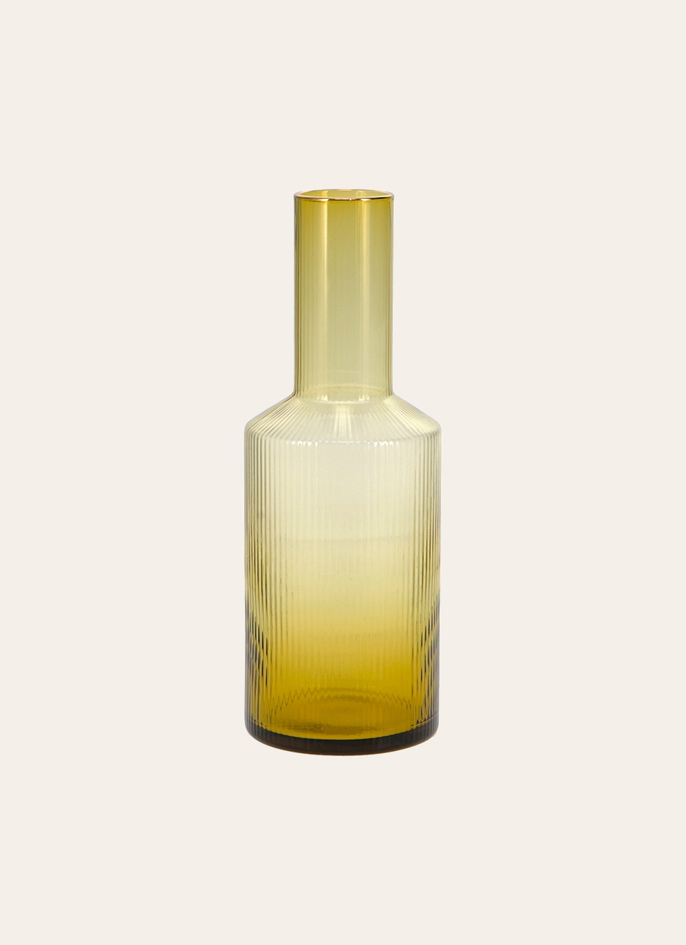 CARAFE EN VERRE STRIÉ TILLEUL