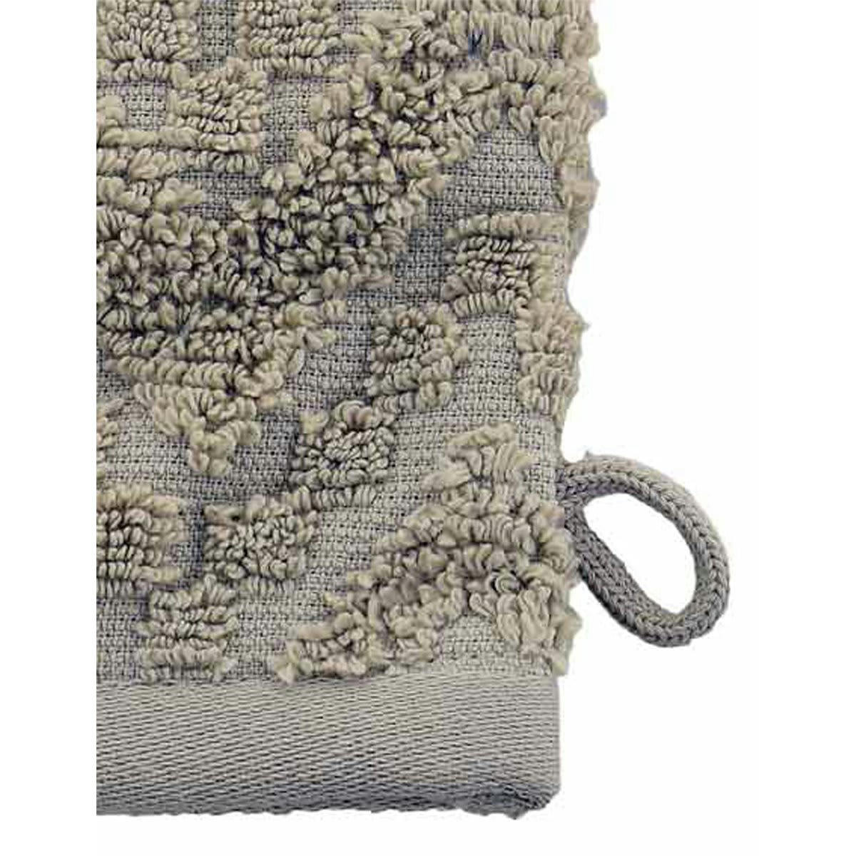 MALAWI - Lot de 2 gants de toilette en coton biologiqu corde 16x22 cm