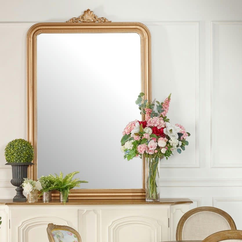 AMANDINE - Grand miroir doré 165 x 117 cm