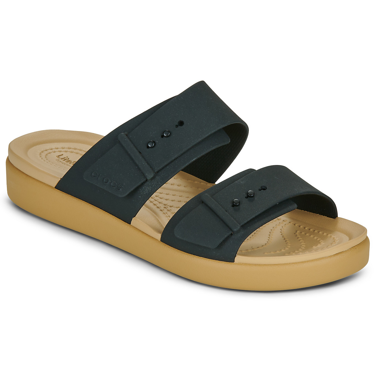 Crocs - BROOKLYN BUCKLE LOW LOW - Black / Camel