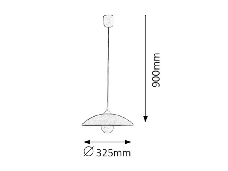 Lampa wisząca biała Cupola 1xE27x60W wym: 90x32,5x32,5 cm Rabalux