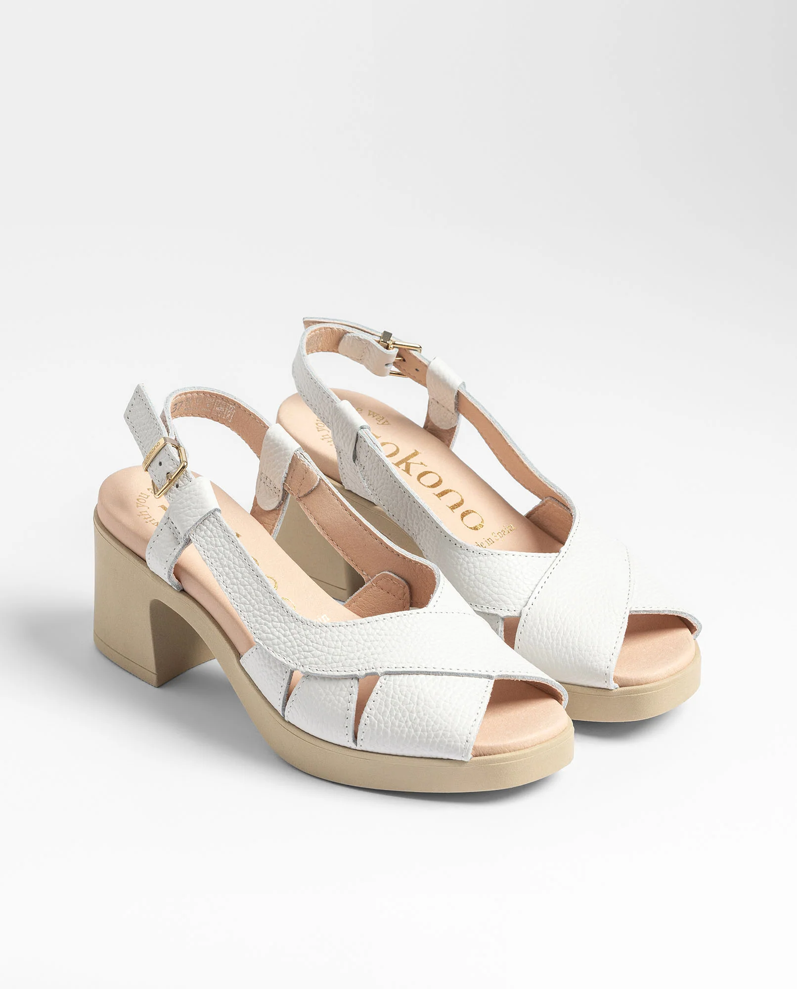 Sandalia de tacón BLAY-260 blanco