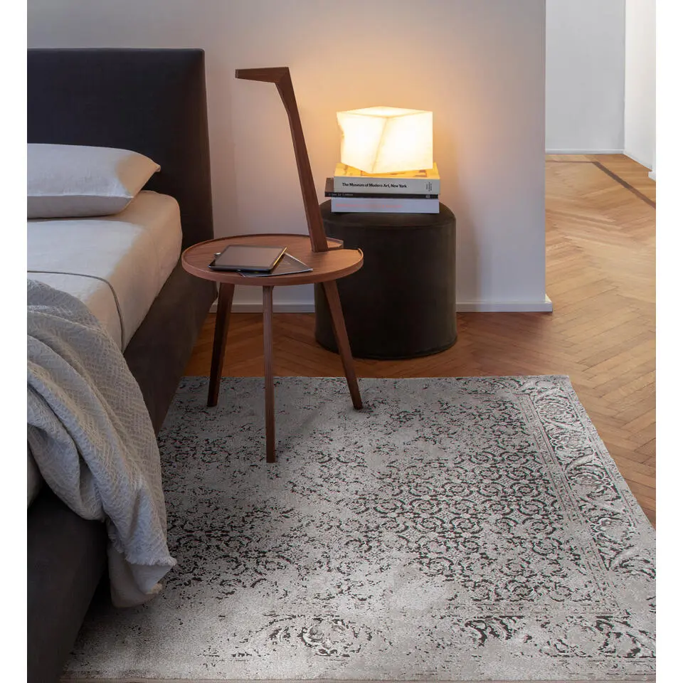 Dutch Lifestyle - Viscose - Vloerkleed - 290x200cm - Grijs