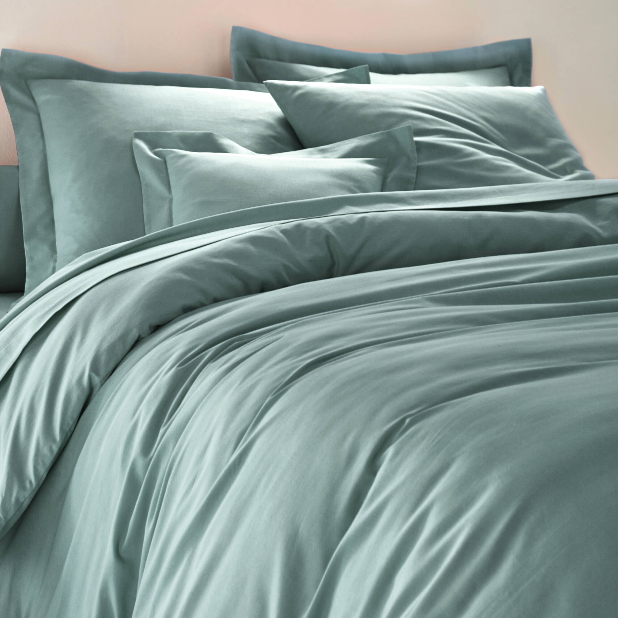 Linge de lit uni polyester-coton Colombine