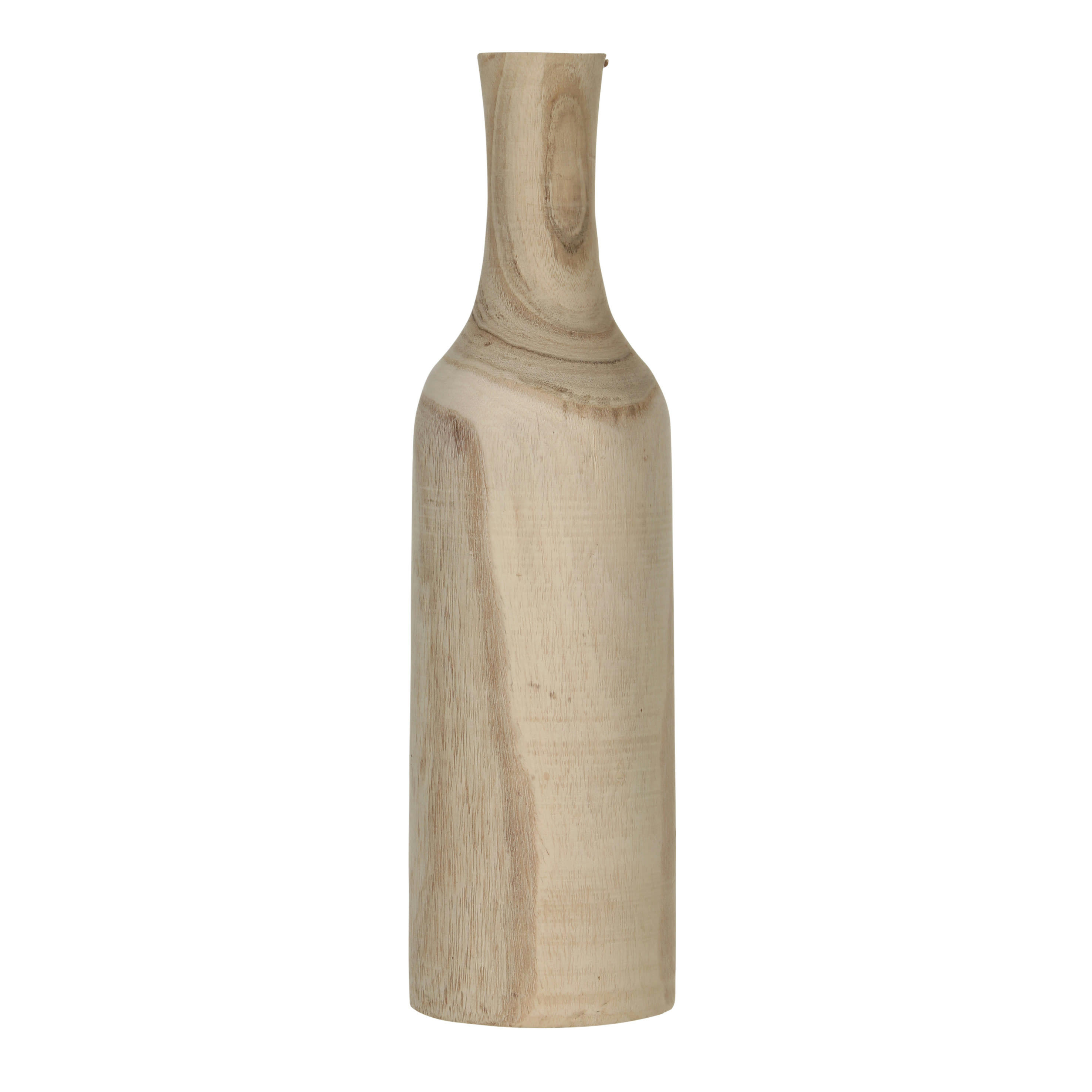 PIA - Vase en bois de paulownia marron clair H47