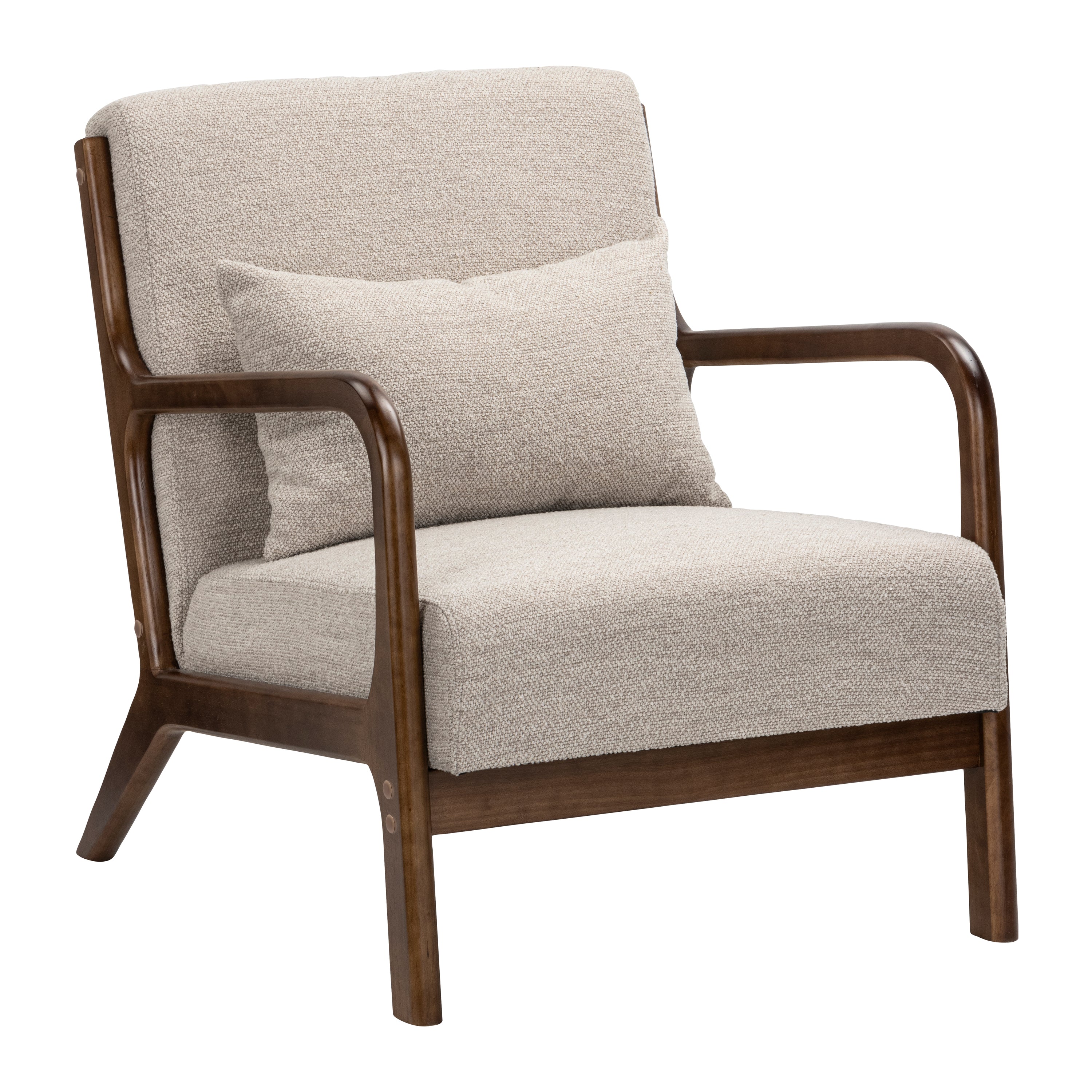 by fonQ Wise Fauteuil - Donker Walnoot - Beige