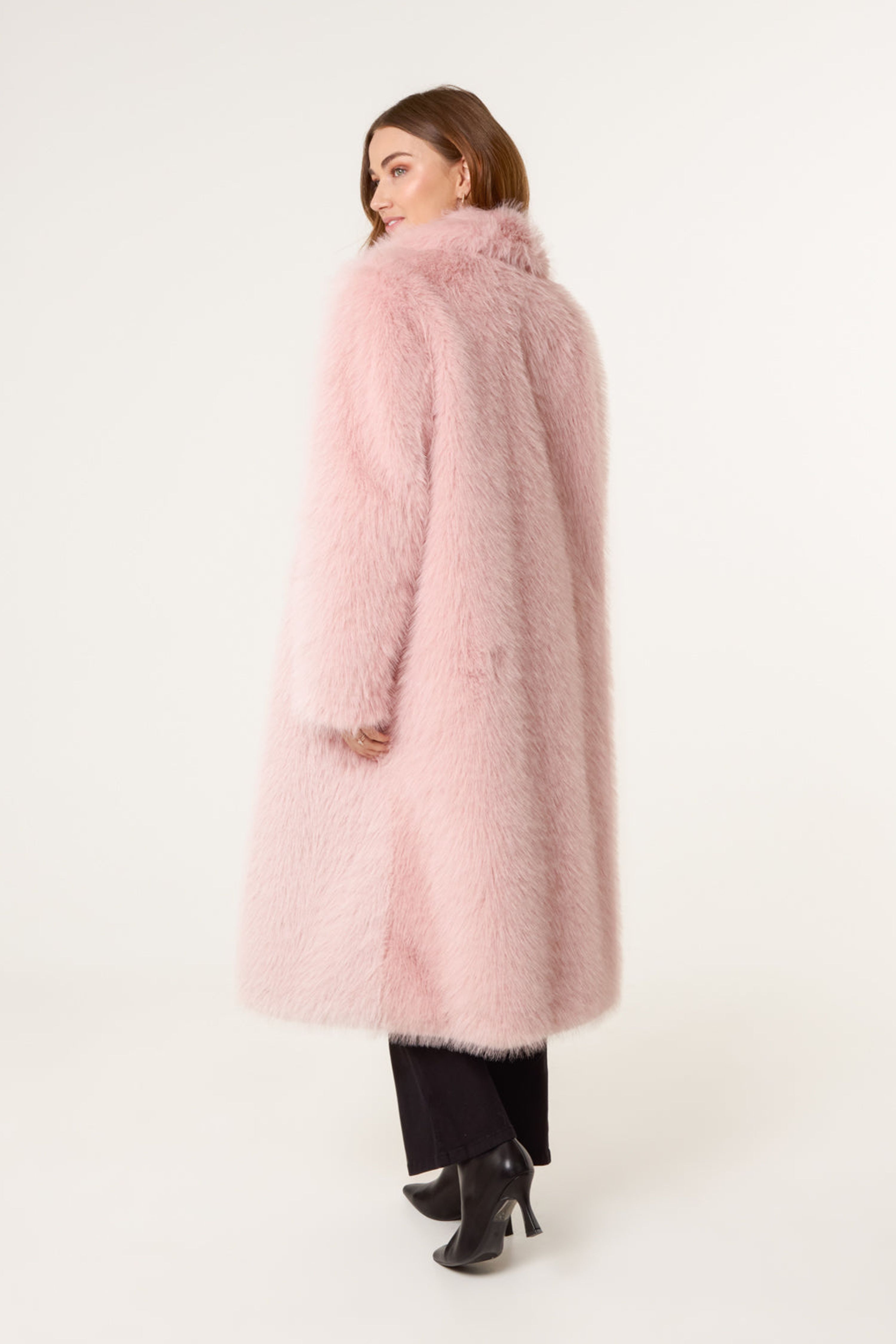 Blue Vanilla Pink Long Fluffy Coat