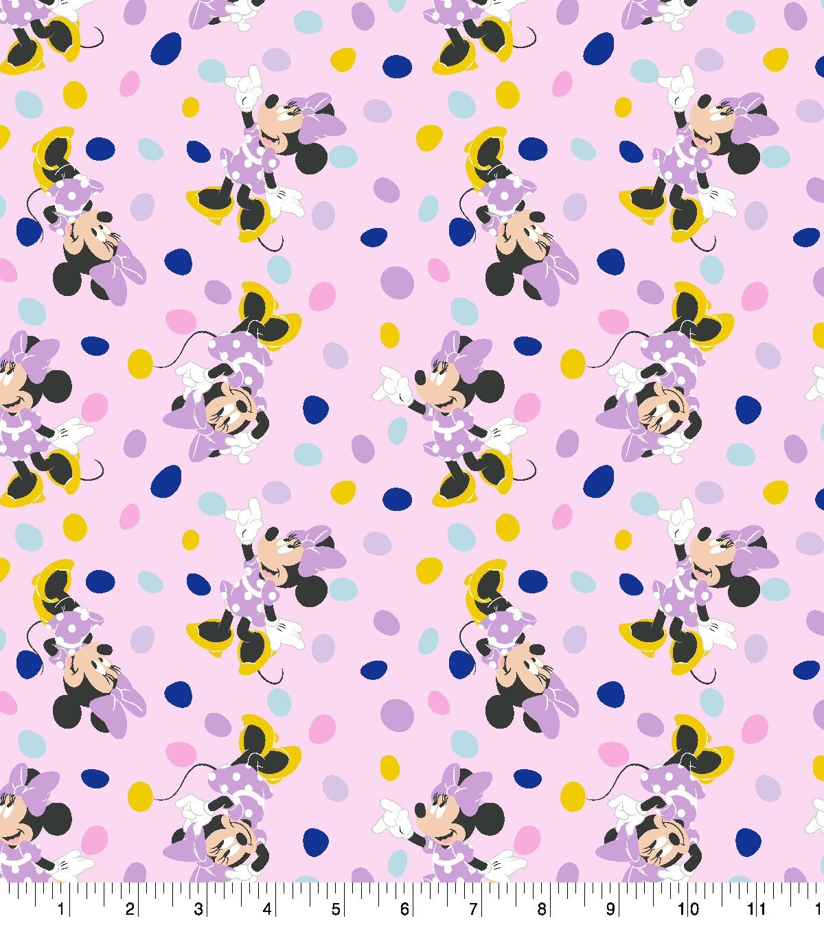 Minnie Mouse Pink Dot Disney Cotton Fabric