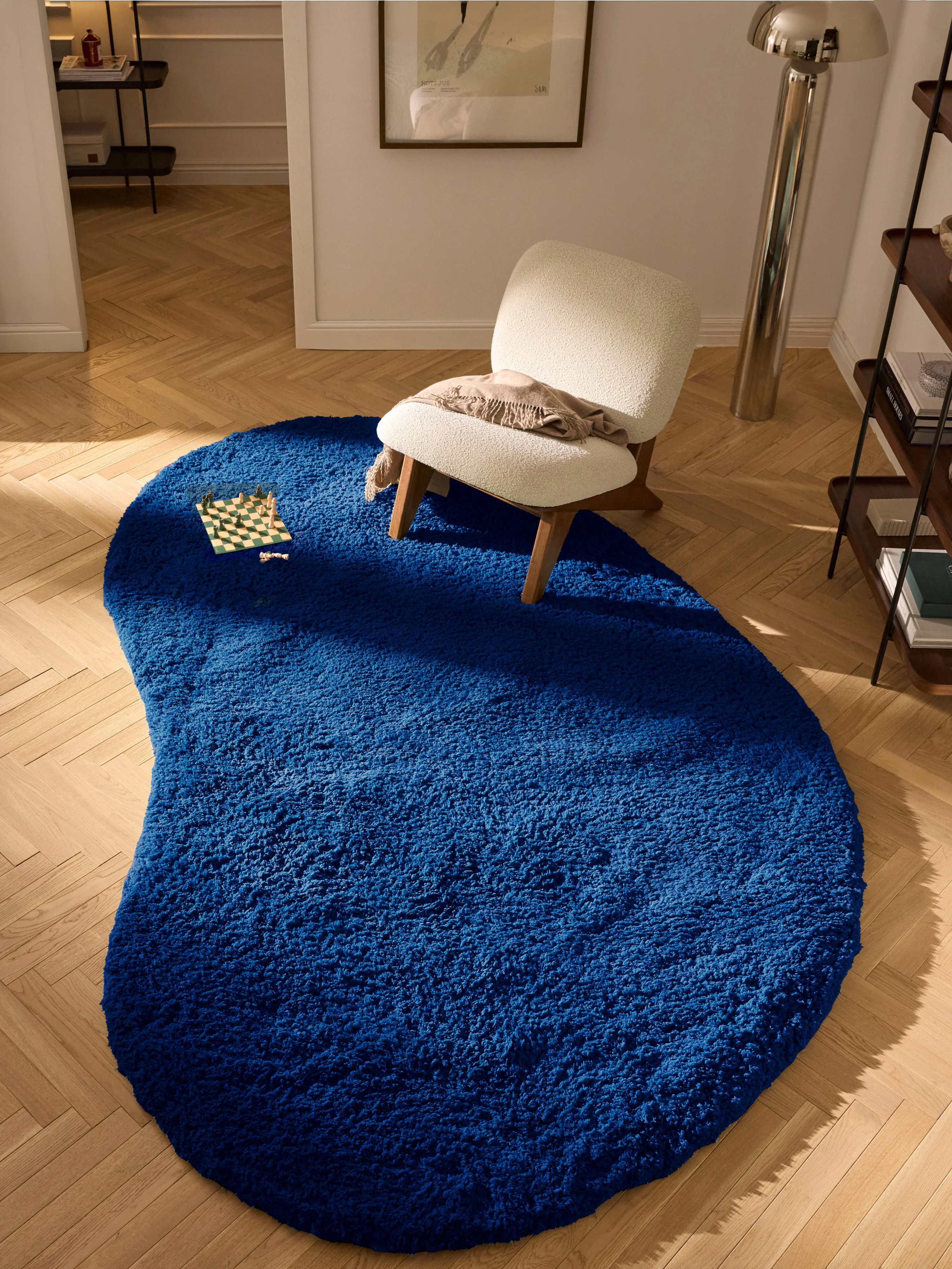 Hochflor-Teppich Tully in organischer Form