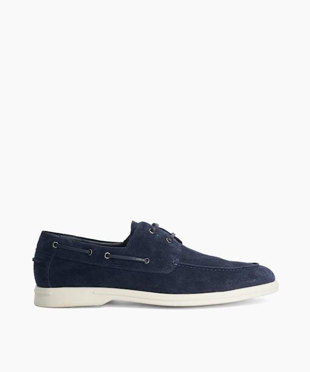 Boldman Navy - Suede Boat Shoes