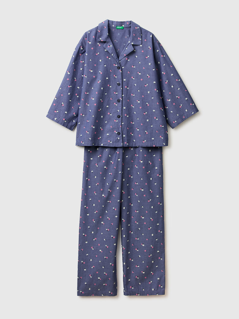 Open floral pajamas