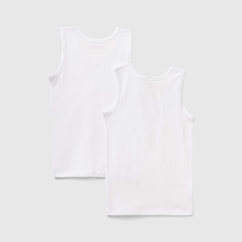 Two tank tops in stretch cotton
