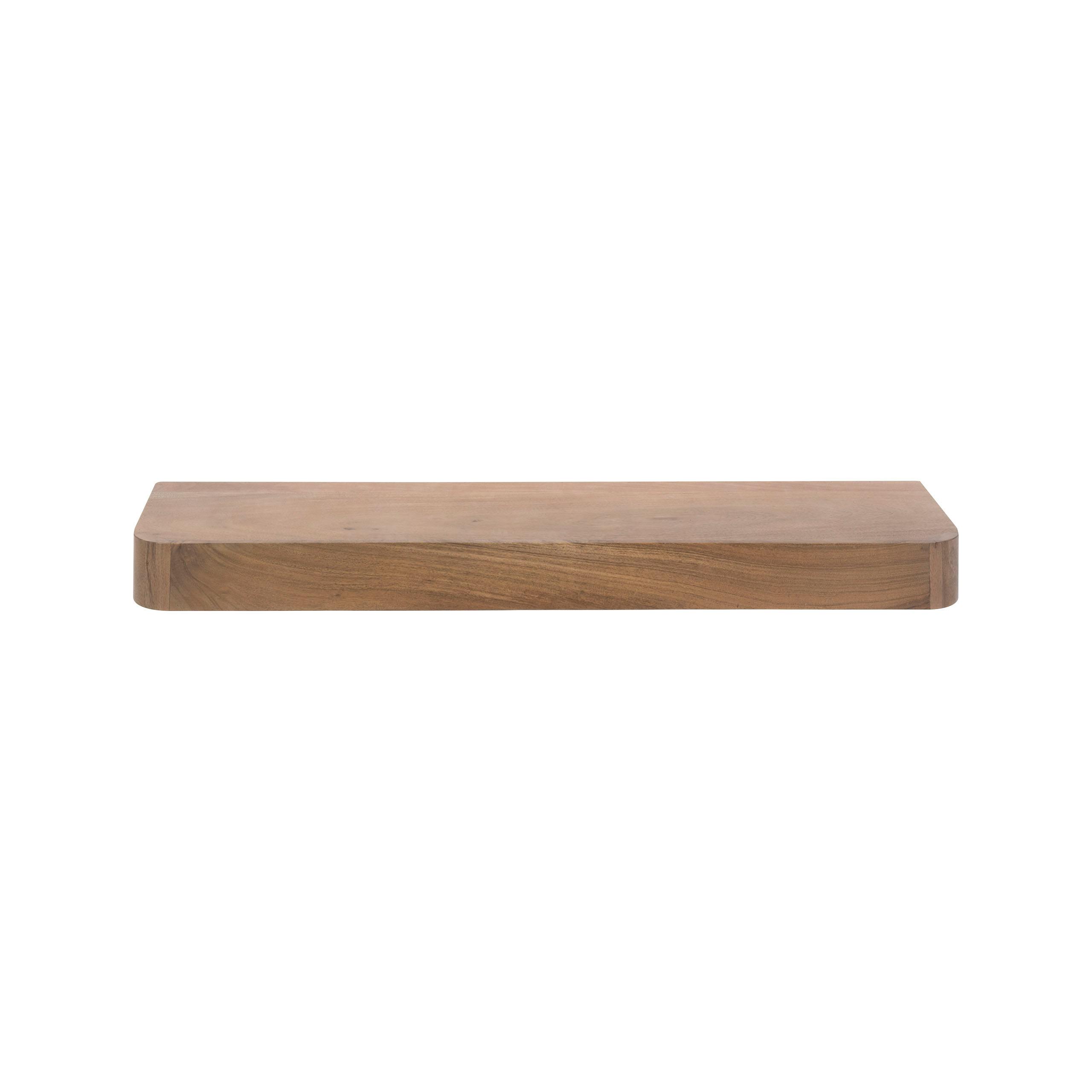 Etagère murale bois foncé plateau épais 100 cm NAKO