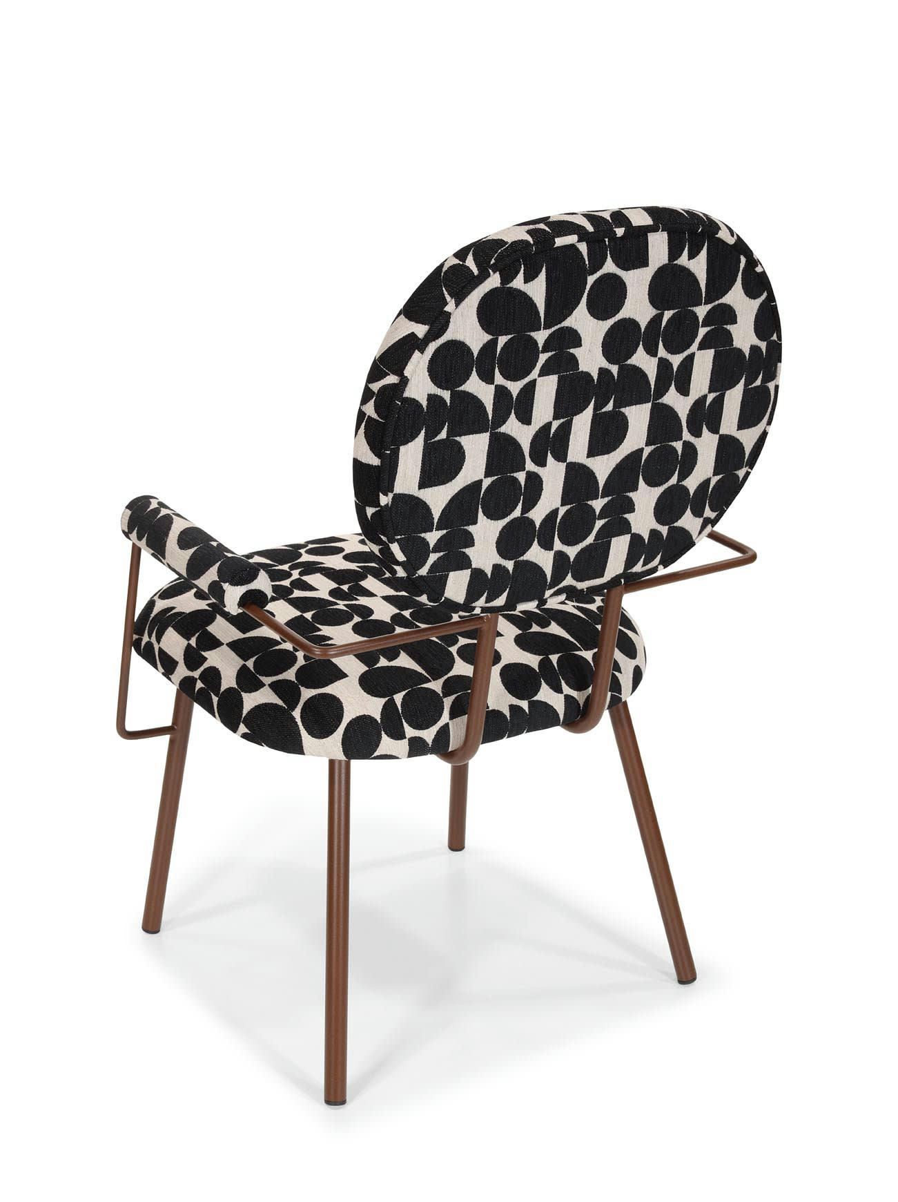 ORPHIC - Fauteuil en métal bronze et tissu multicolore