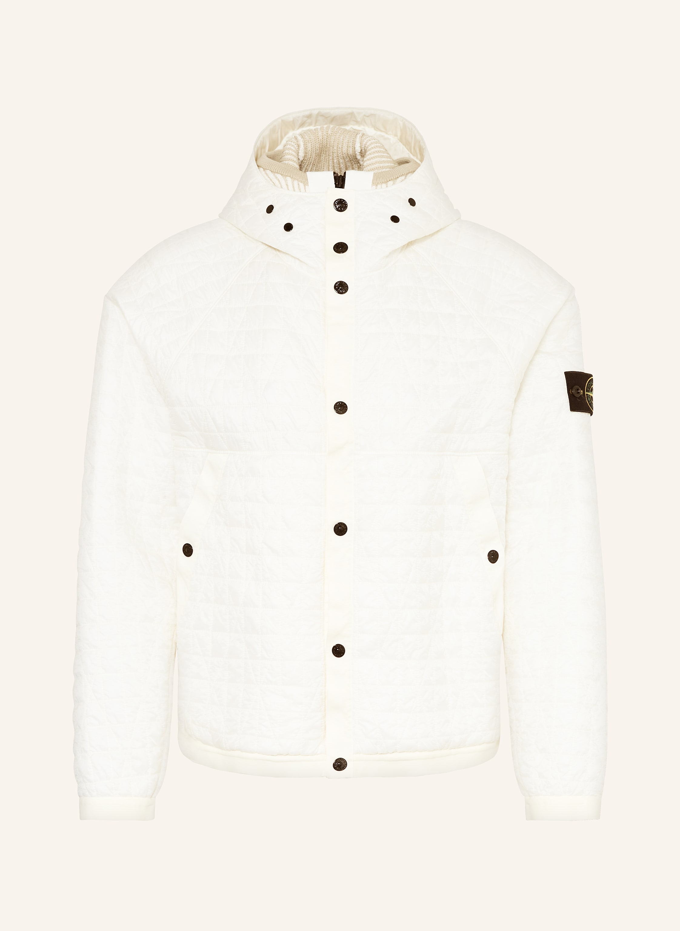 STONE ISLAND Steppjacke mit abnehmbarer Blende und Kapuze