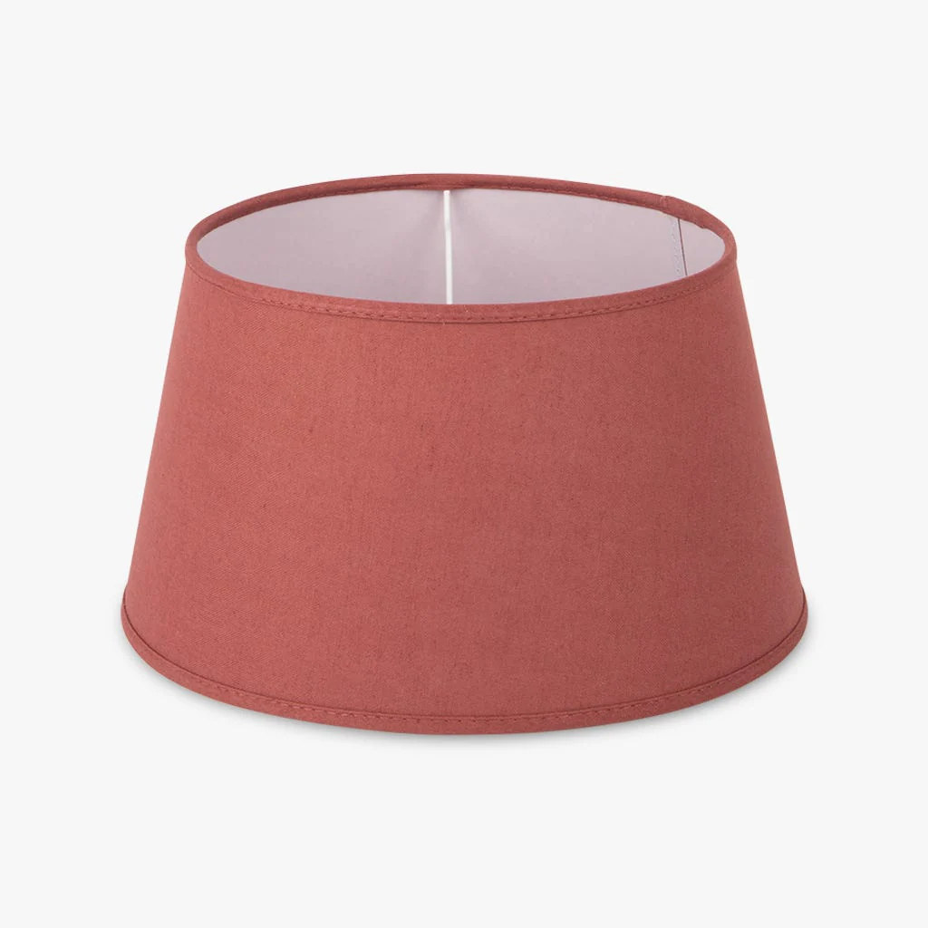 Abatjour Drum em Linho Vermelho D30cm