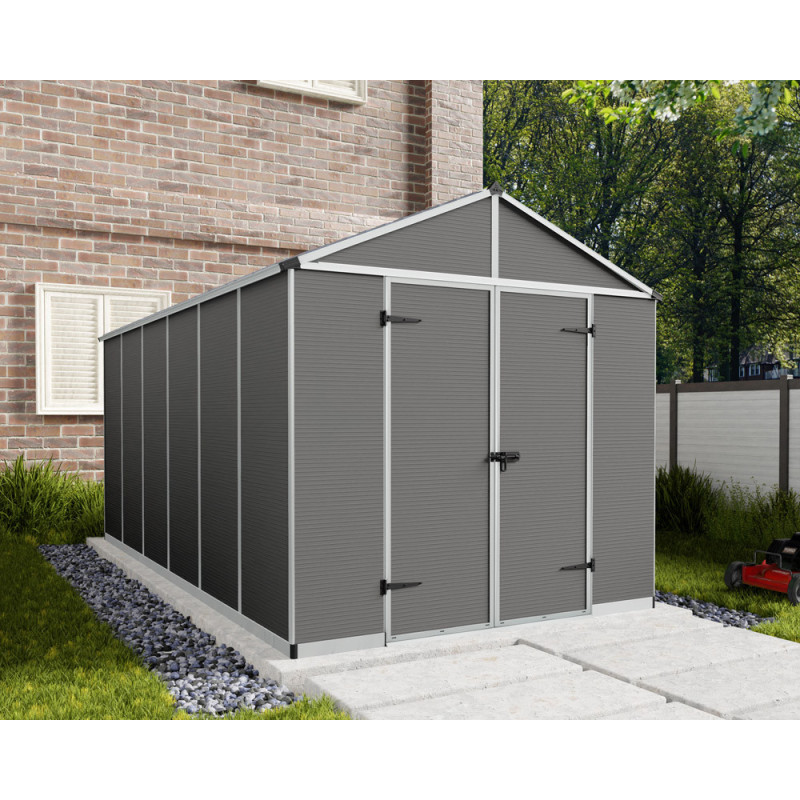 Abri de jardin en résine Rubicon gris 2,37 x 4,53 x 2,35 m CANOPIA