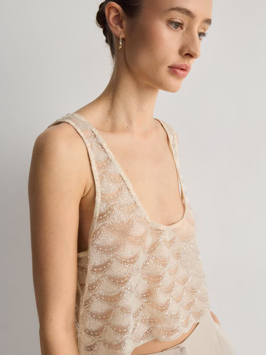 Top With Decorative Beads