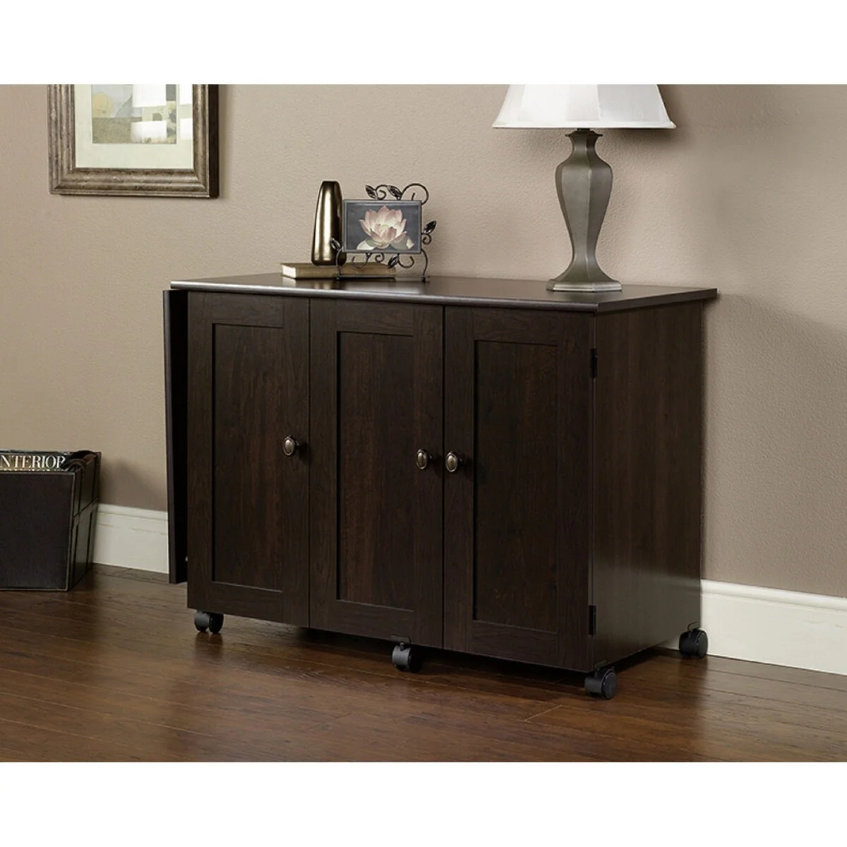 Sauder Select Collection Easy Rolling Sewing and Craft Table/Cart