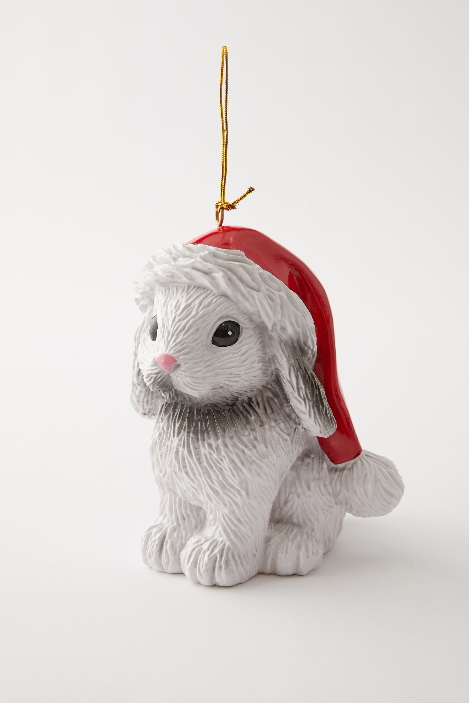 Oversized Ornaments Bunny In Santa Hat