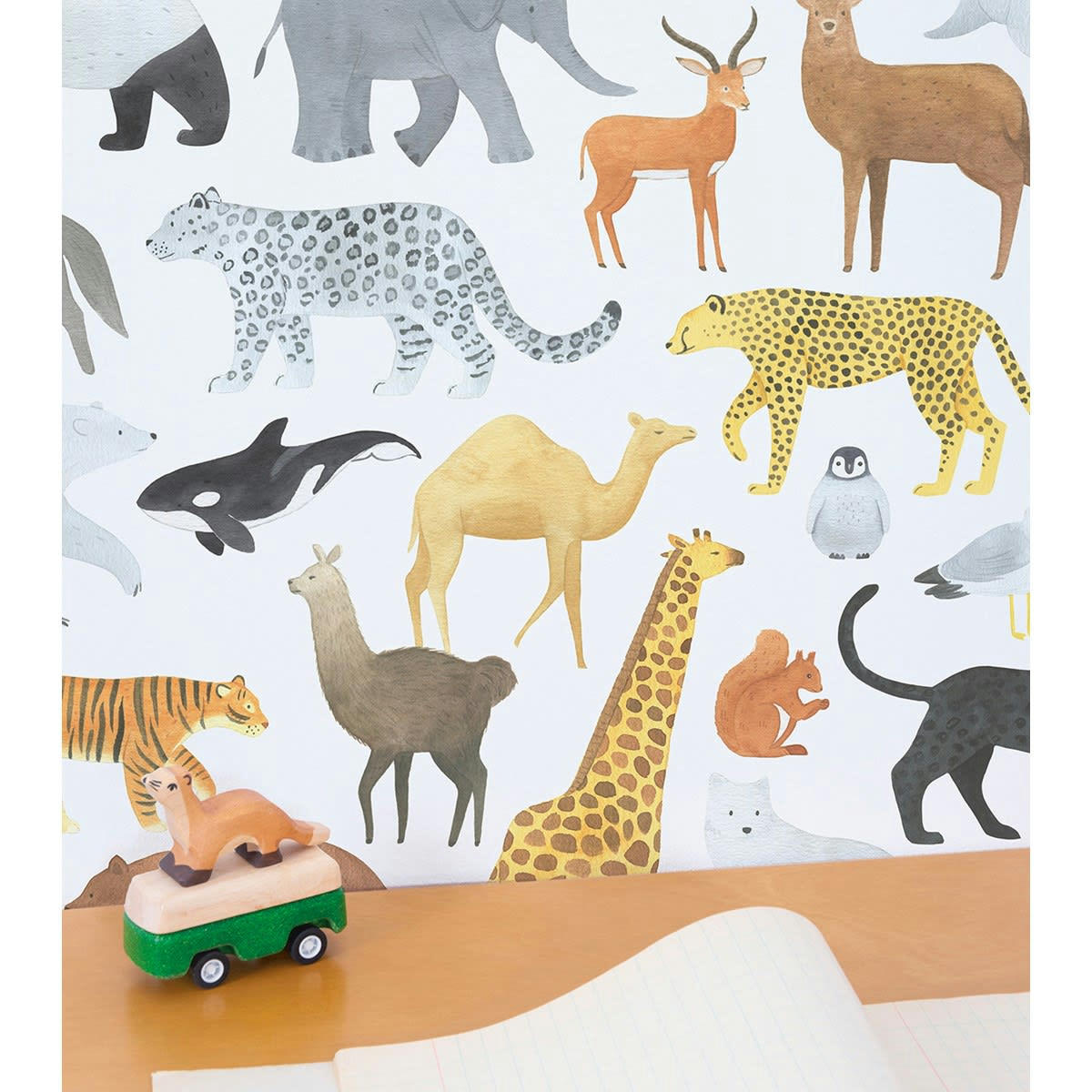 LIVING EARTH - Papier peint animalia multicolore
