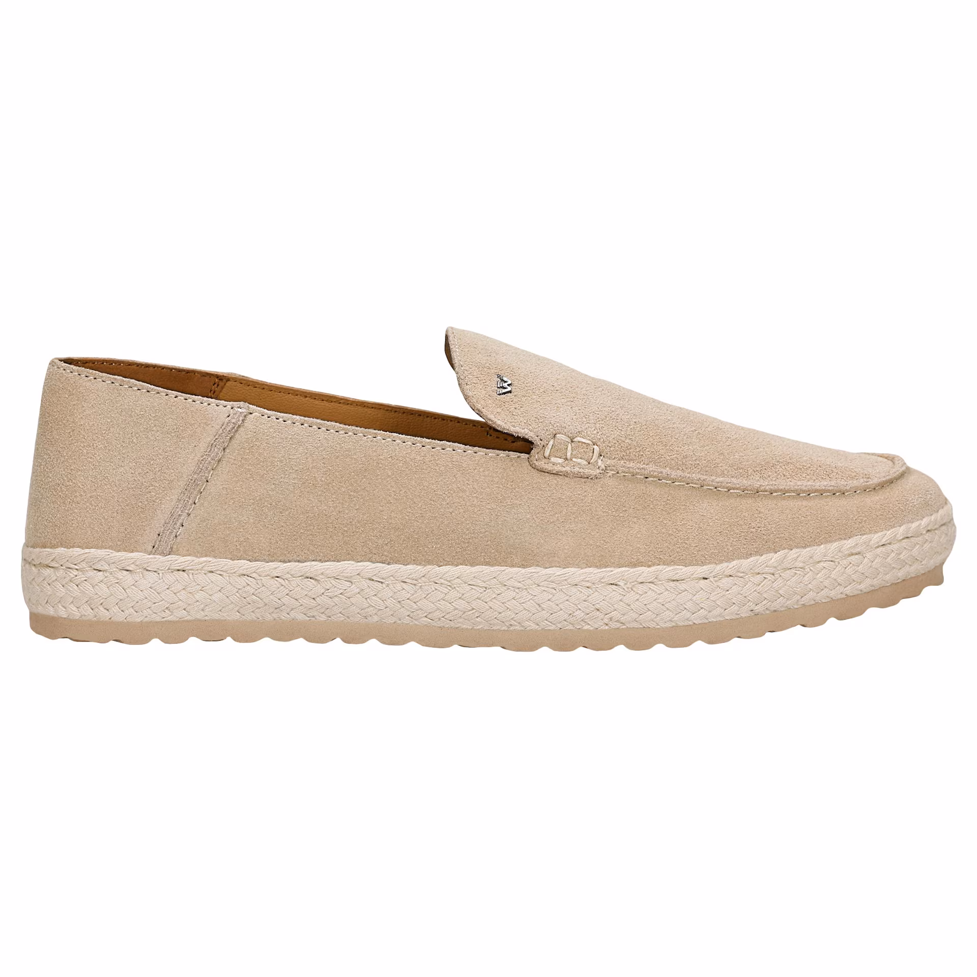 Beżowe espadryle męskie z dwoiny